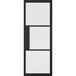 BLACK TRIBECA 3L REEDED GLASS INTERNAL DOOR